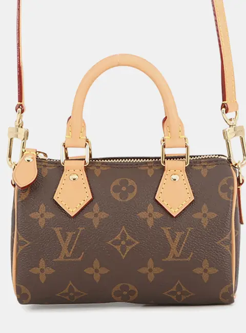 Louis Vuitton Nano Speedy Brown Monogram Canvas Crossbody Bag