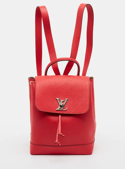 Louis Vuitton Lockme Rubis Leather Backpack