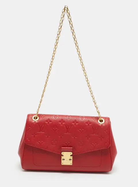 Louis Vuitton Saint-Germain Red Monogram Empreinte Leather Crossbody Bag