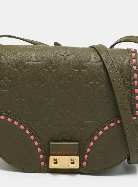 Louis Vuitton Olive Green Monogram Empreinte Leather Junot Shoulder Bag