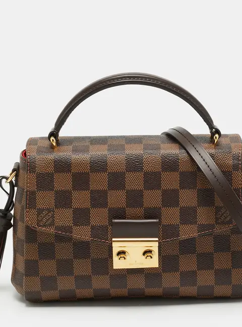 Louis Vuitton Croisette Damier Ebene Canvas Top Handle Bag