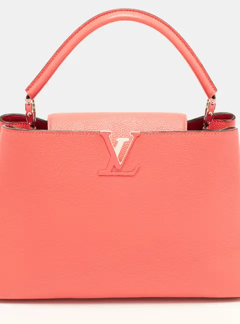 Louis Vuitton Capucines MM Litchi Taurillon Leather Bag