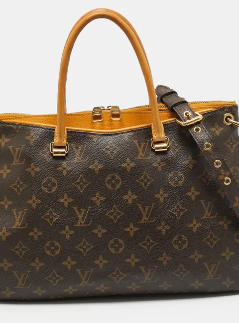 Louis Vuitton Pallas Saffron Monogram Canvas Bag