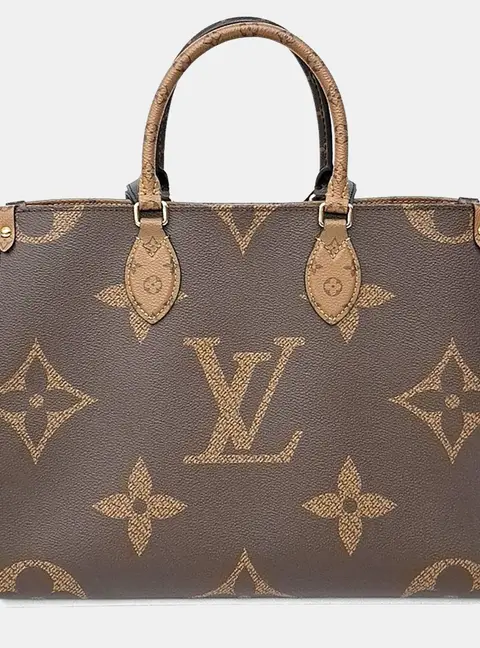 Louis Vuitton On The Go MM Brown Monogram Canvas Tote Bag