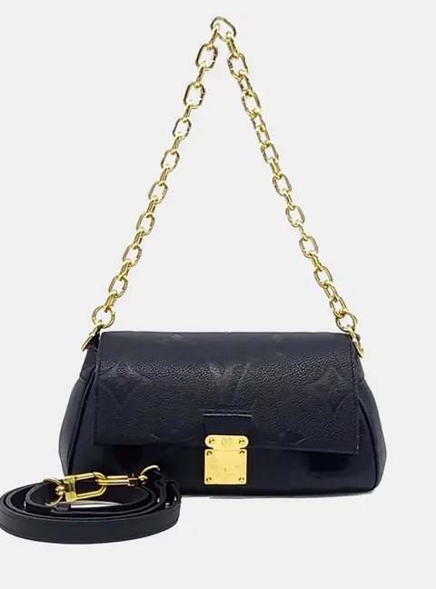 Louis Vuitton Favorite PM Black Monogram Empreinte Leather Shoulder Bag