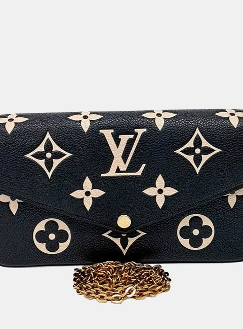 Louis Vuitton Black Leather Empreinte Pochette Felicie M80482
