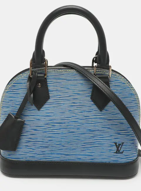 Louis Vuitton Alma BB Denim Blue Epi Leather Bag