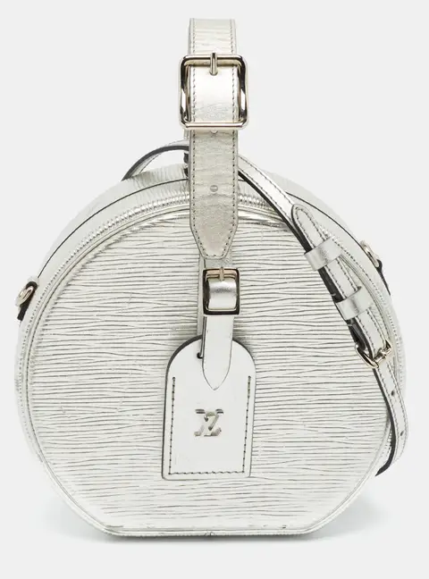 Louis Vuitton Petite Boite Chapeau Silver Epi Leather Bag