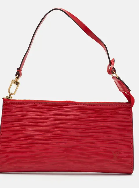 Louis Vuitton Castilian Red Epi Leather Pochette Accessoires Bag