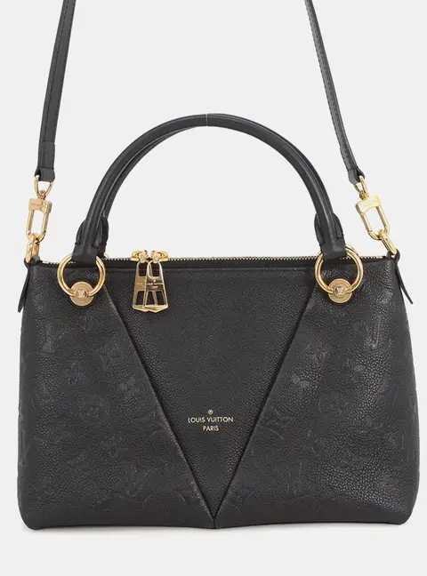 Louis Vuitton V Tote BB Black Monogram Empreinte Leather Top Handle Bag