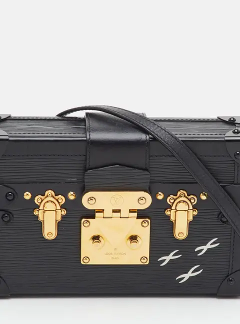 Louis Vuitton Petite Malle Black Epi Leather Bag
