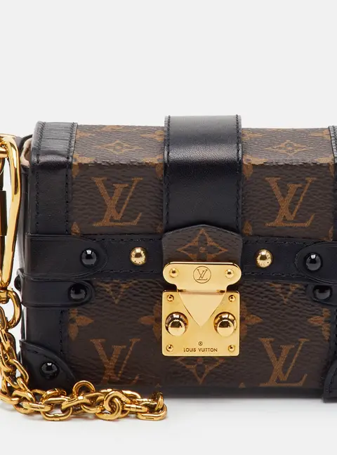 Louis Vuitton Essential Trunk Black Monogram Canvas and Leather Bag