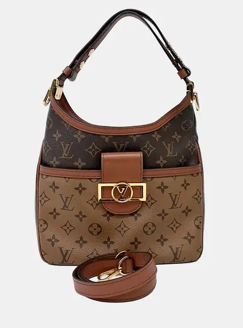 Louis Vuitton Brown PVC Hobo Dauphine PM M45194