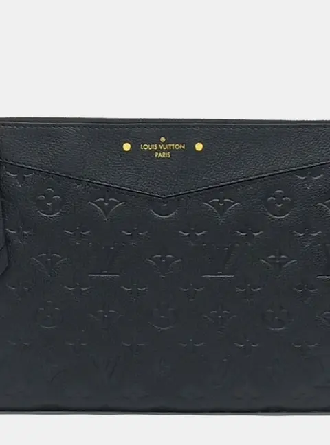 Louis Vuitton Black Leather Empreinte Daily Clutch