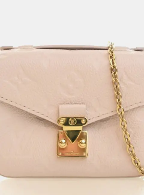 Louis Vuitton Micro Metis Beige Clair Monogram Empreinte Leather Crossbody Bag