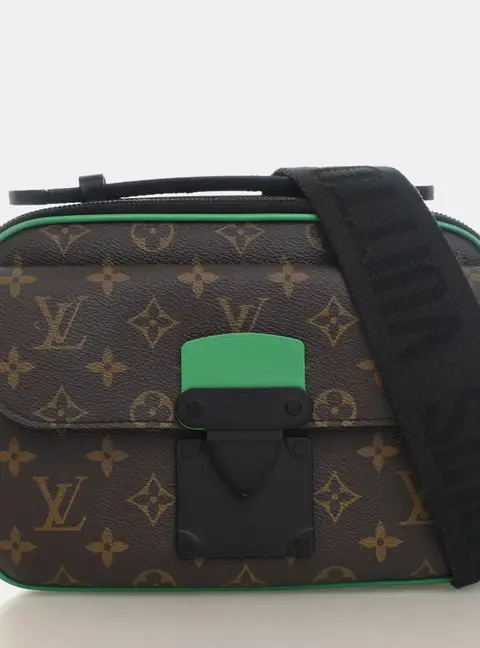 Louis Vuitton Monogram Macassar S Lock Messenger Minty Green Canvas Crossbody Bag