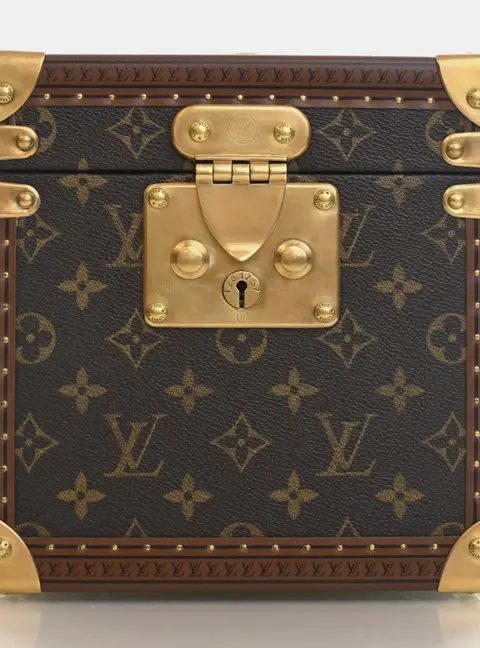 Louis Vuitton Monogram Boite Flacons Beauty Train Trunk Case Brown Monogram Canvas Beauty Case