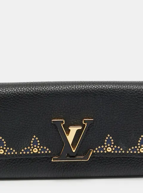 Louis Vuitton Capucines Black Taurillon Leather Continental Wallet