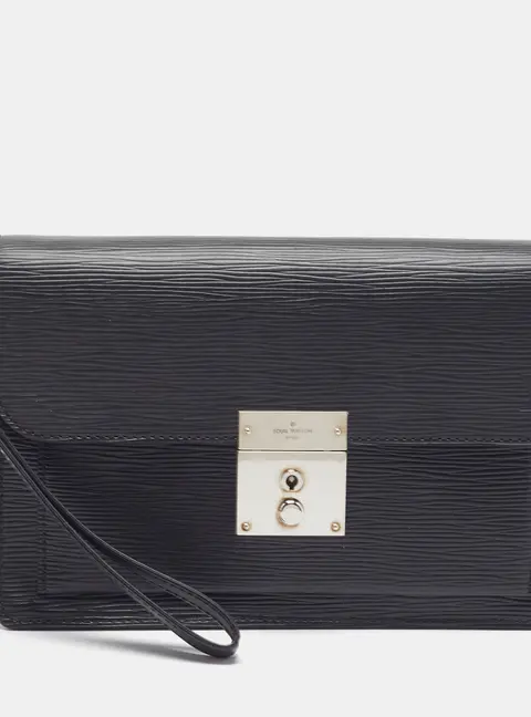 Louis Vuitton Neo Belaia Black Epi Leather Clutch