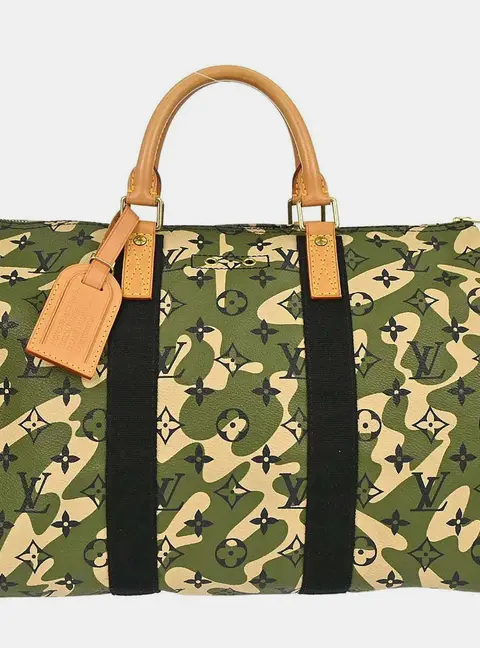 Louis Vuitton Monogramouflage Speedy 35 Green Monogram Canvas Top Handle Bag
