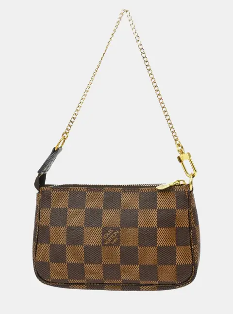 Louis Vuitton Mini Pochette Accessoires Mini Brown Damier Ebene Coated Canvas Pouch Bag