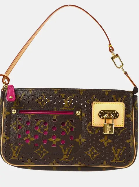 Louis Vuitton Monogram Perfo Pochette Accessoires Fuchsia Monogram Canvas Shoulder Bag