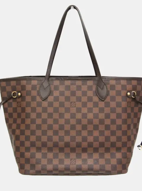 Louis Vuitton Neverfull MM Brown Damier Ebene Coated Canvas Tote Bag