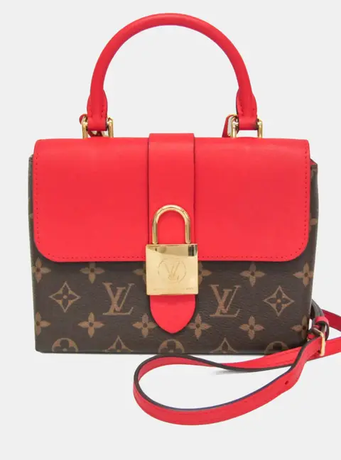 Louis Vuitton Rocky BB Monogram Canvas Smooth Cowhide Leather Top Handle Bag