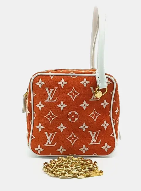 Louis Vuitton Multicolor Fabric Velvet Square Tote and Shoulder Bag