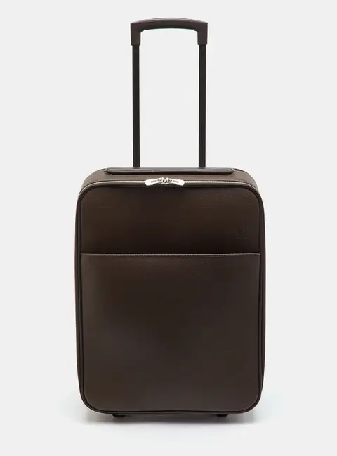 Louis Vuitton P&eacute;gase 45 Brown Taiga Leather Suitcase