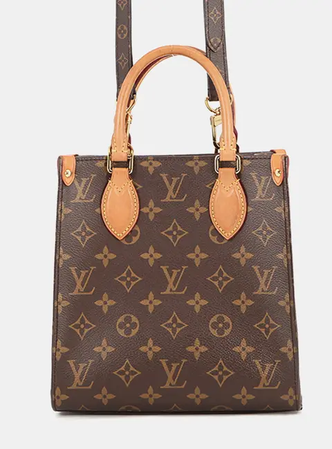 Louis Vuitton Sac Plat BB Brown Monogram Canvas Shoulder Bag