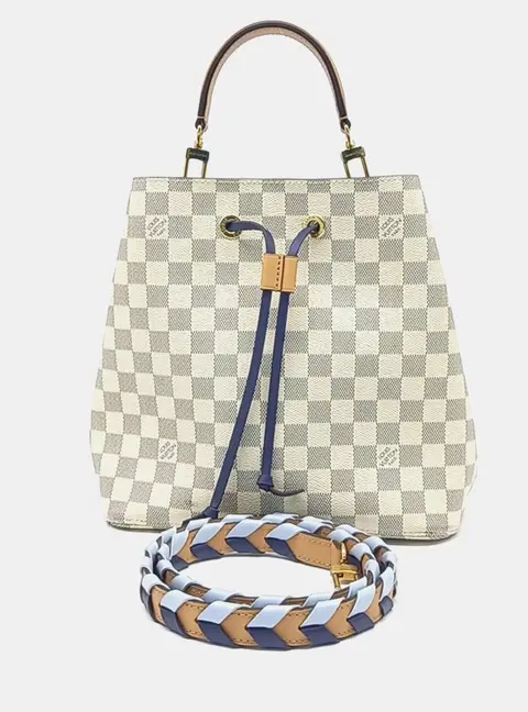 Louis Vuitton Grey White PVC Azur Neo No&eacute;