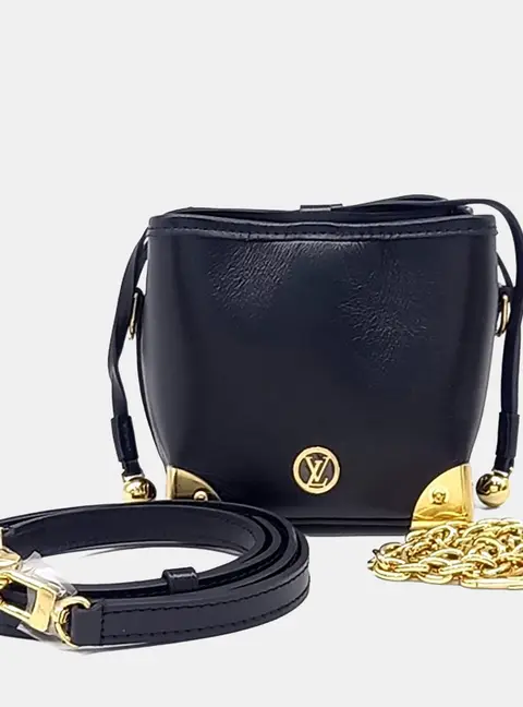 Louis Vuitton Noe Furth Charm MM Black Leather Crossbody Bag
