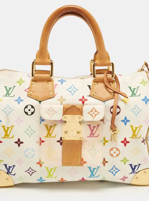 Louis Vuitton Speedy 30 White Monogram Multicolore Canvas Bag