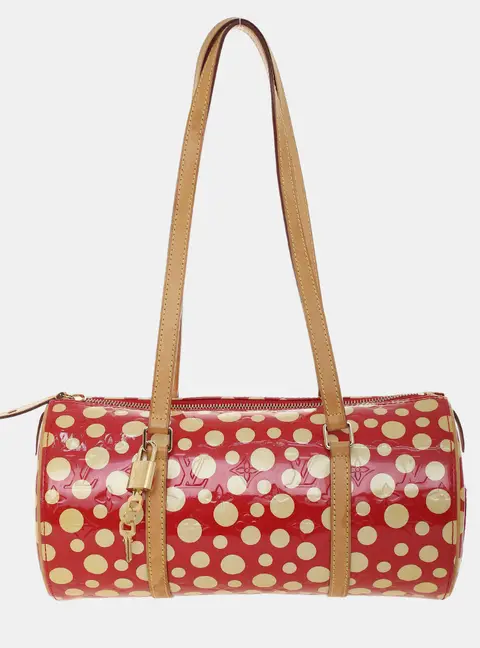 Louis Vuitton Papillon 26 Red Vernis Leather Shoulder Bag