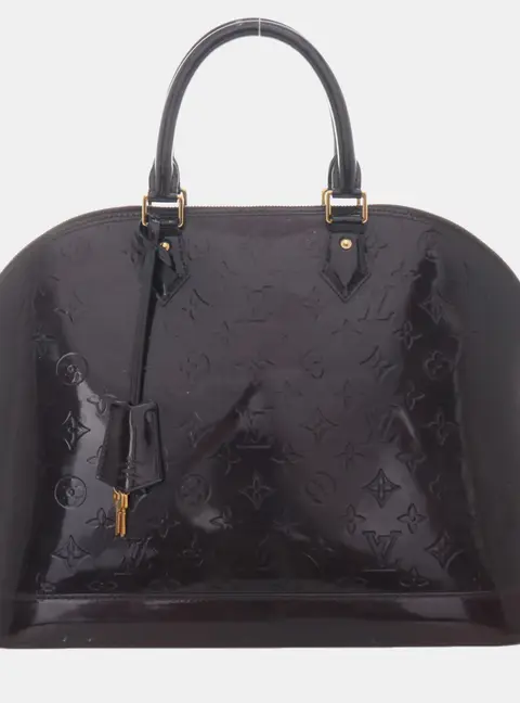 Louis Vuitton Alma GM Amarante Monogram Vernis Leather Top Handle Bag