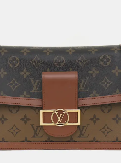 Louis Vuitton Dauphine MM Brown Monogram Canvas Shoulder Bag