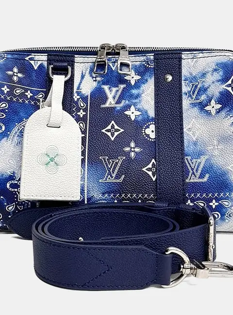 Louis Vuitton Blue PVC Bandana City Keepall M20555