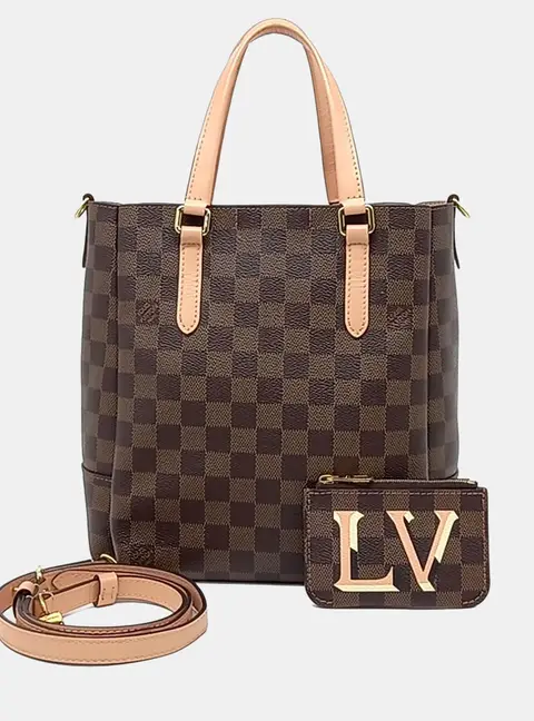 Louis Vuitton Brown PVC Belmont PM