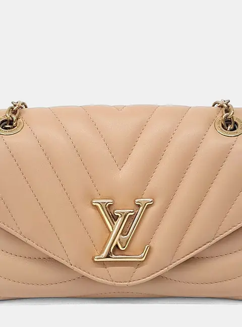 Louis Vuitton Beige Leather New Wave Chain Shoulder Bag
