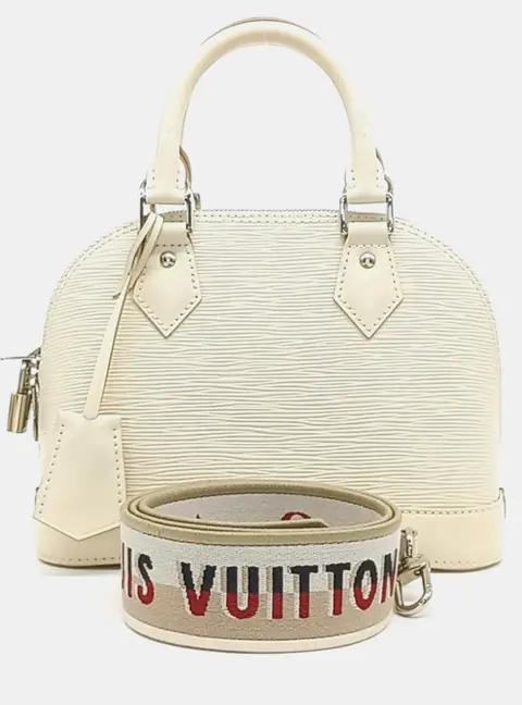 Louis Vuitton Cream Leather Epi Alma BB M58706