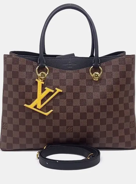 Louis Vuitton Damier Riverside Brown Coated Canvas Shoulder Bag