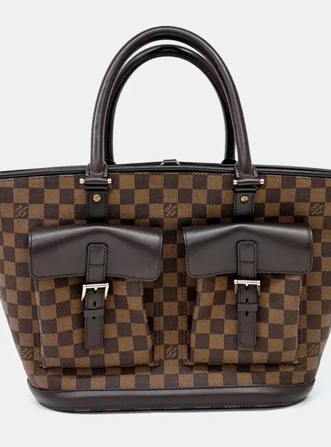 Louis Vuitton Damier Manosque Brown Coated Canvas GM