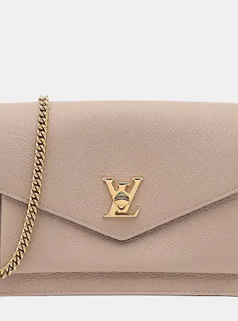 Louis Vuitton Beige Leather My Lockme Chain Shoulder Bag