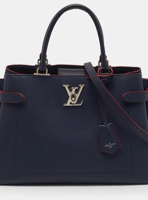 Louis Vuitton Lockme Day Marine Rouge Leather Bag