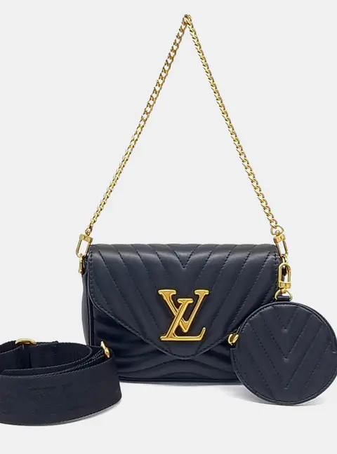 Louis Vuitton Black Leather Louis Vuitton New Wave Multi Pochette