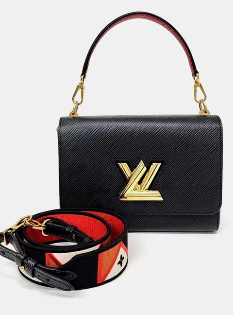 Louis Vuitton Twist MM Black Epi Leather Shoulder Bag