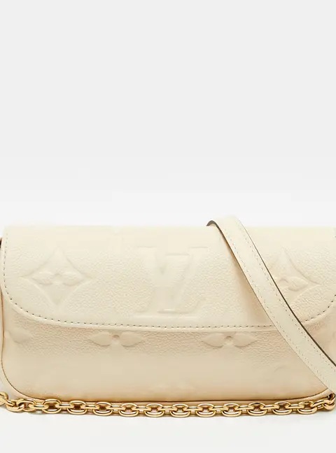 Louis Vuitton  Ivy Cream Monogram Giant Empreinte Wallet on Chain