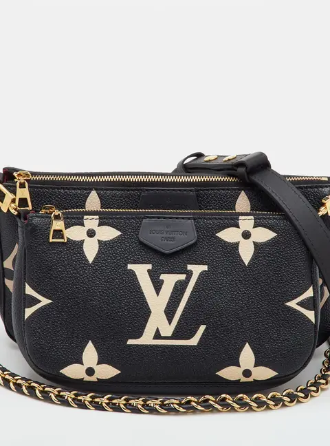 Louis Vuitton Multi Pochette Accessoires Bicolor Monogram Empreinte Leather Bag