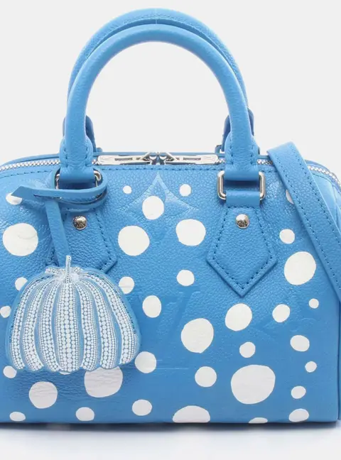 Louis Vuitton x Yayoi Kusama Speedy Bandouliere 20 Monogram Empreinte Leather Top Handle Bag